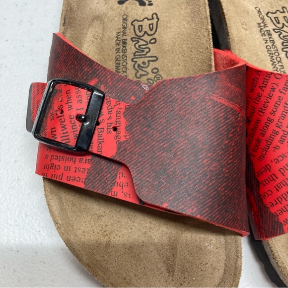 Womens Birkenstock Madrid Single Strap Sandals Slides Red womens size 6 - Picture 3 of 8